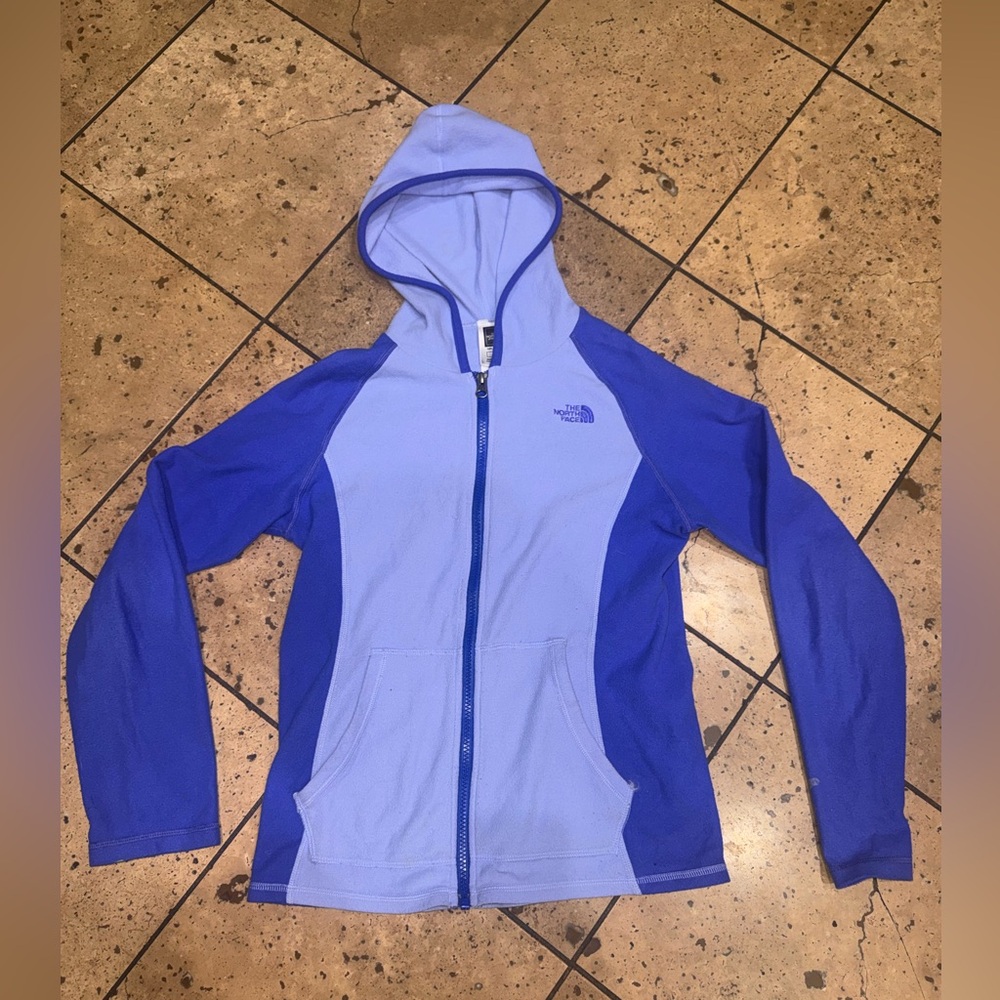 ⭐️ The North Face Women's Two-Tone Light purple/blue Hooded Fleece Jacket